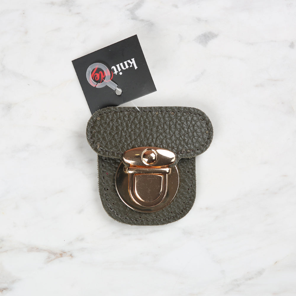 Knitme Dikişli Kilit 6x6 cm cm Haki BA-0067