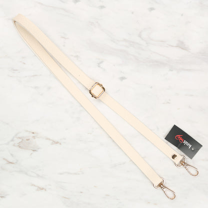 Knitme Sürgü Tokalı Çanta Askısı 135x1,5 cm Krem BA-0001