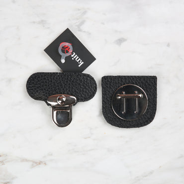 Knitme Dikişli Kilit 6X6 cm Siyah BA-0067