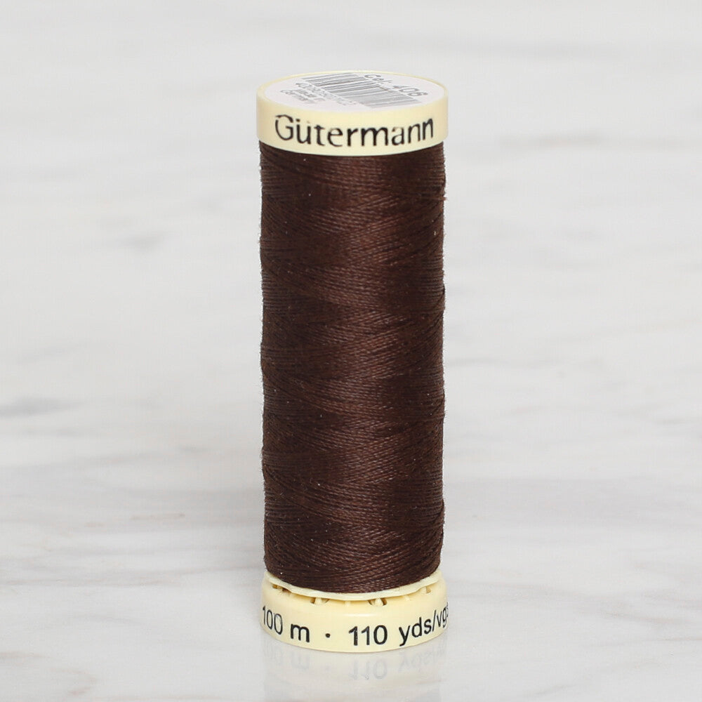 Gütermann KOYU KAHVE 100 METRE DİKİŞ İPLİĞİ - 406