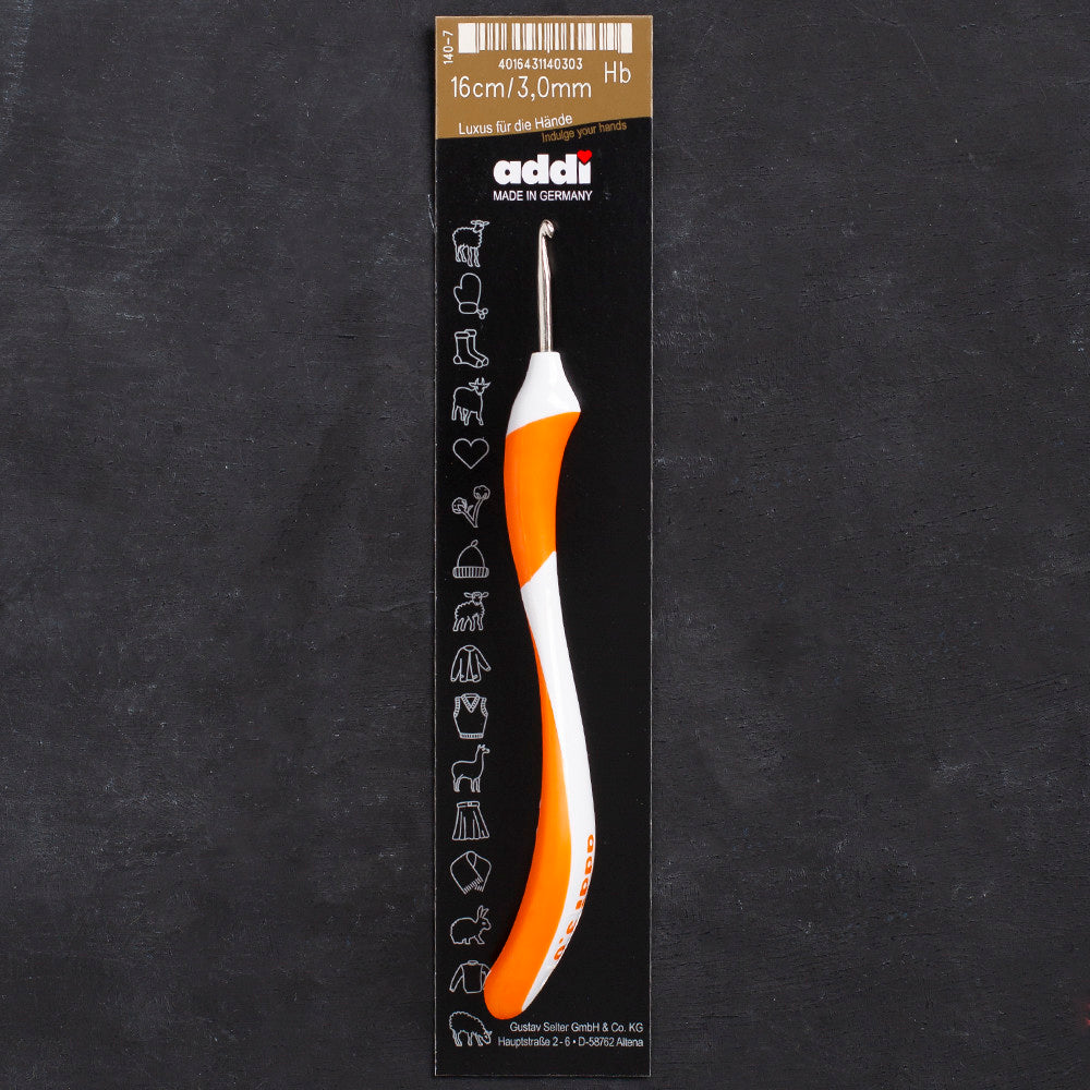 Addi Swing 3mm 16cm Turuncu Ergonomik Yün Tığ - 140-7
