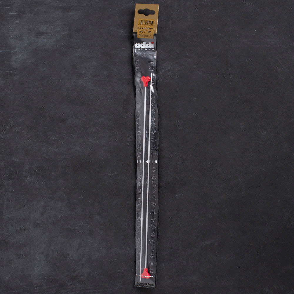 Addi Kalpli 2,5mm 35cm Klasik Alüminyum Örgü Şişi - 200-7