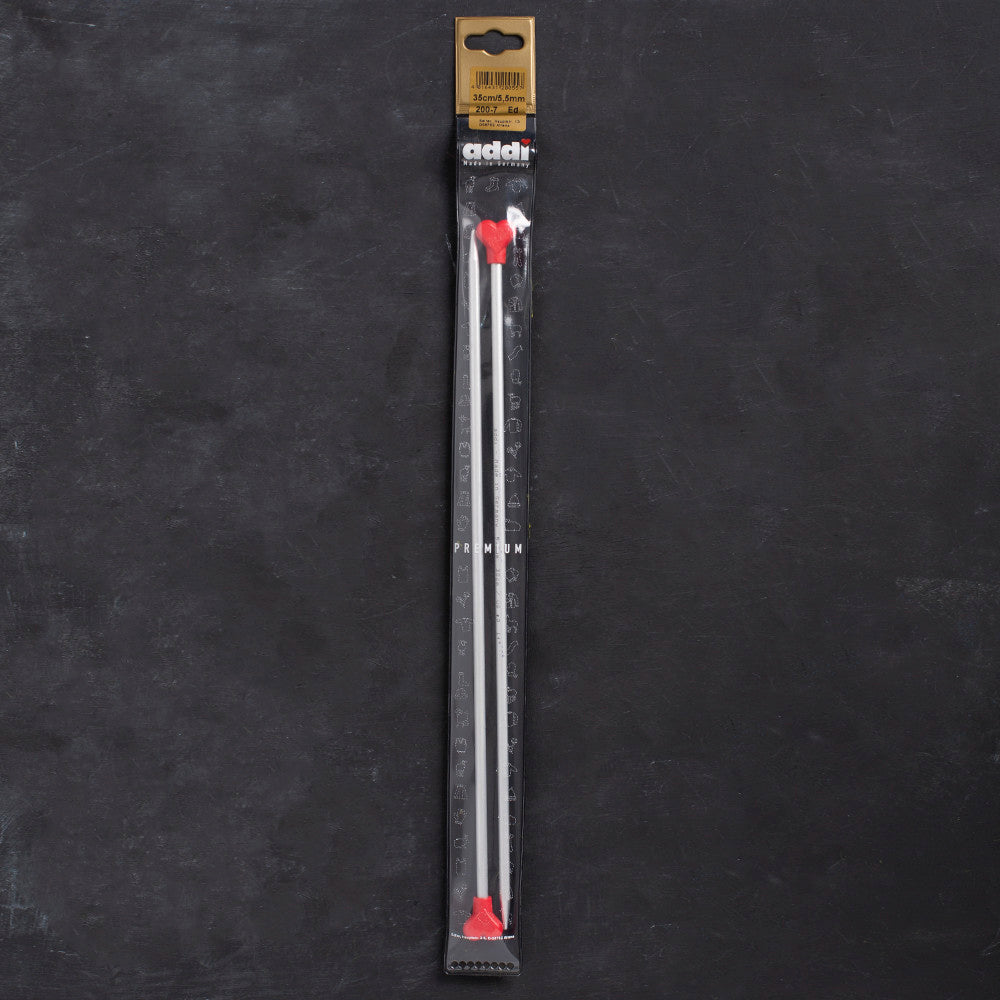 Addi Kalpli 5,5mm 35cm Klasik Alüminyum Örgü Şişi - 200-7