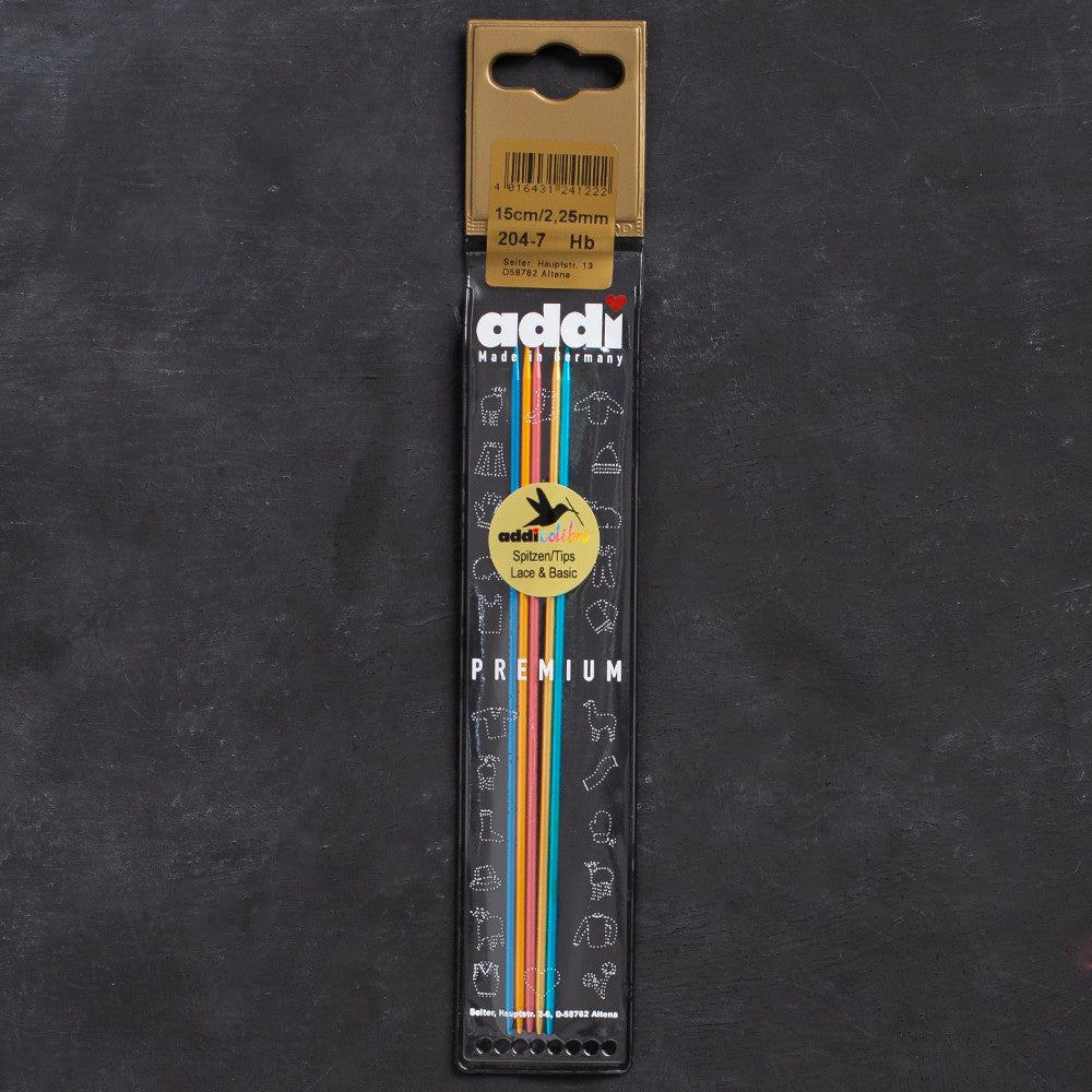 Addi Colibri 2,25mm 15cm Renkli Çorap Şişi - 204-7