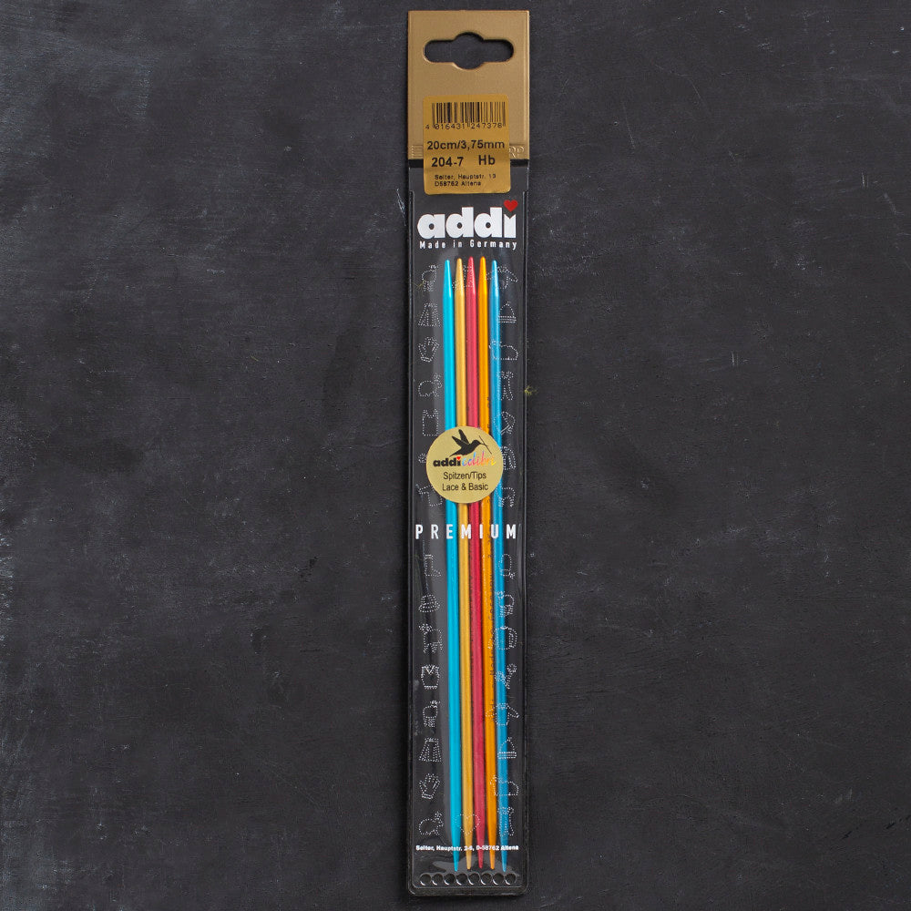 Addi Colibri 3,75mm 20cm Renkli Çorap Şişi - 204-7