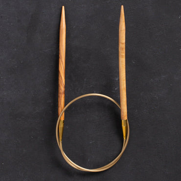 Addi Olive Wood 6 mm 60 cm Zeytin Ağacı Misinalı Örgü Şişi - 575-7