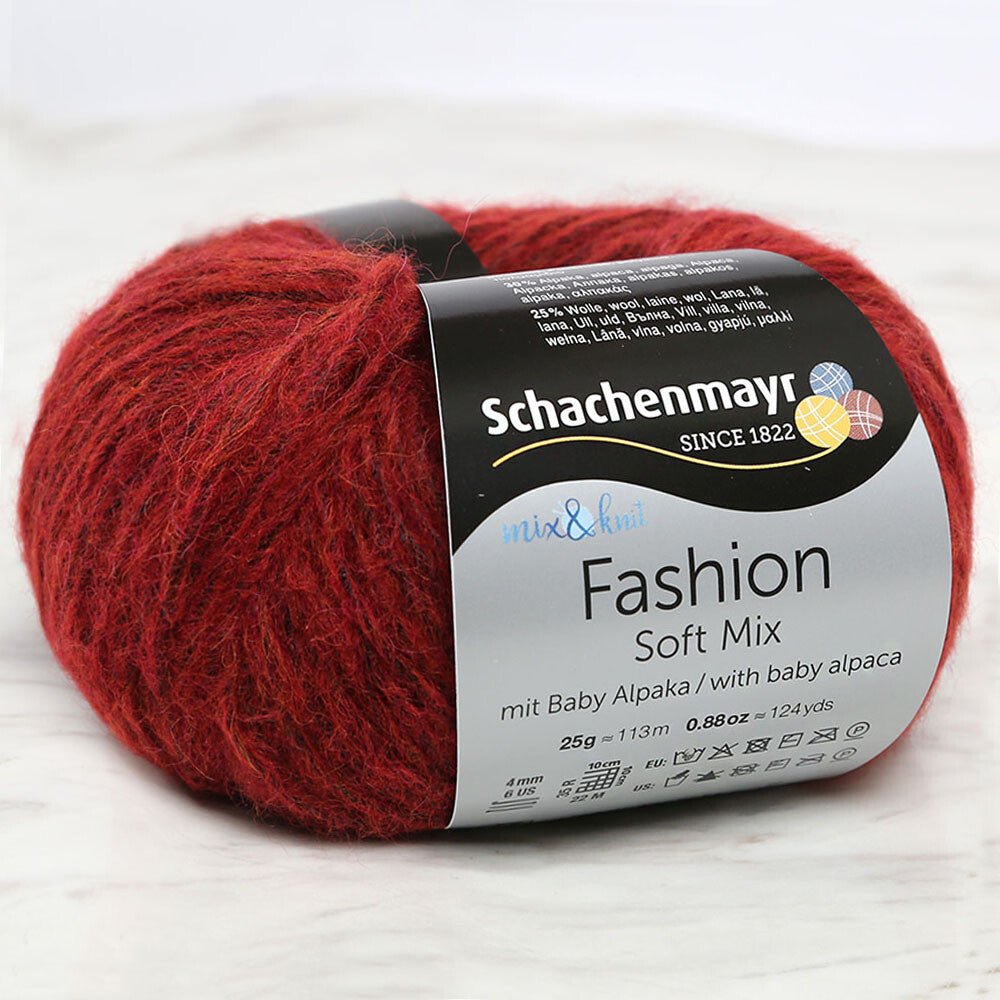 SMC Fashion Soft Mix Koyu Kırmızı 25 gr El Örgü İpi - 00030