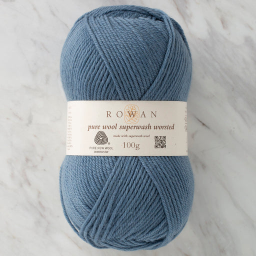 Rowan Pure Wool Superwash Worsted Mavi El Örgü İpi - 00192