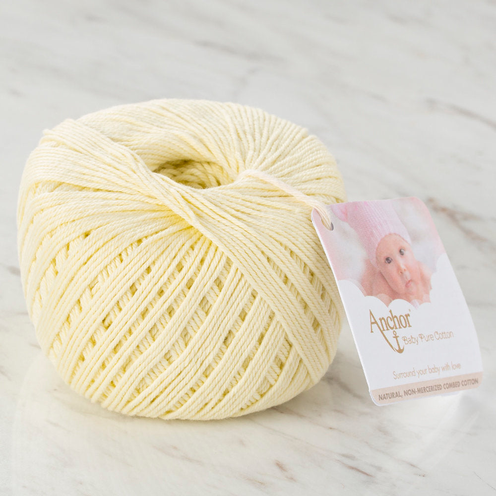 Anchor Baby Pure Cotton 4ply 50g Açık Sarı El Örgü İpi - 4804000 - 00106