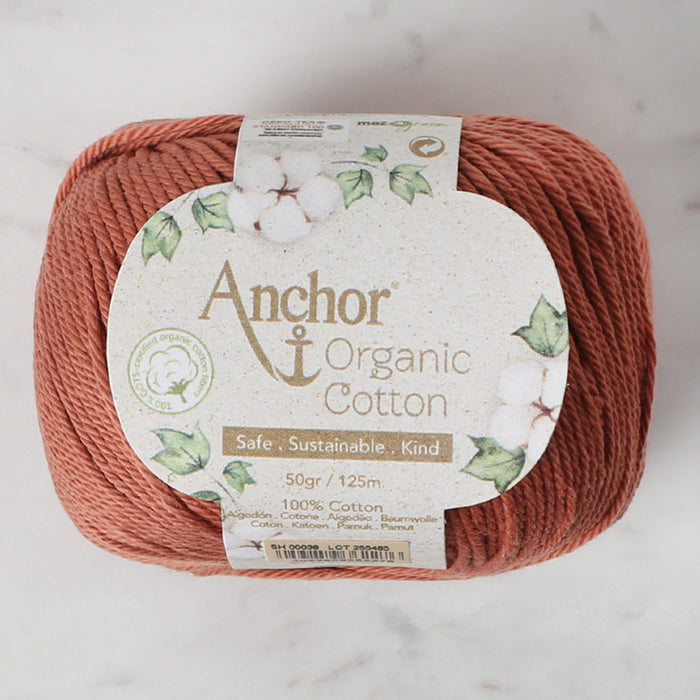 Anchor Organic Cotton Kızıl Kahve El Örgü İpi - SH 00038