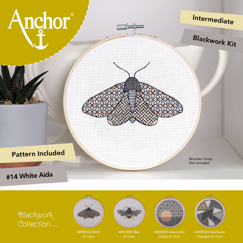 Anchor Blackwork Moth İşleme Kiti - ABW0002