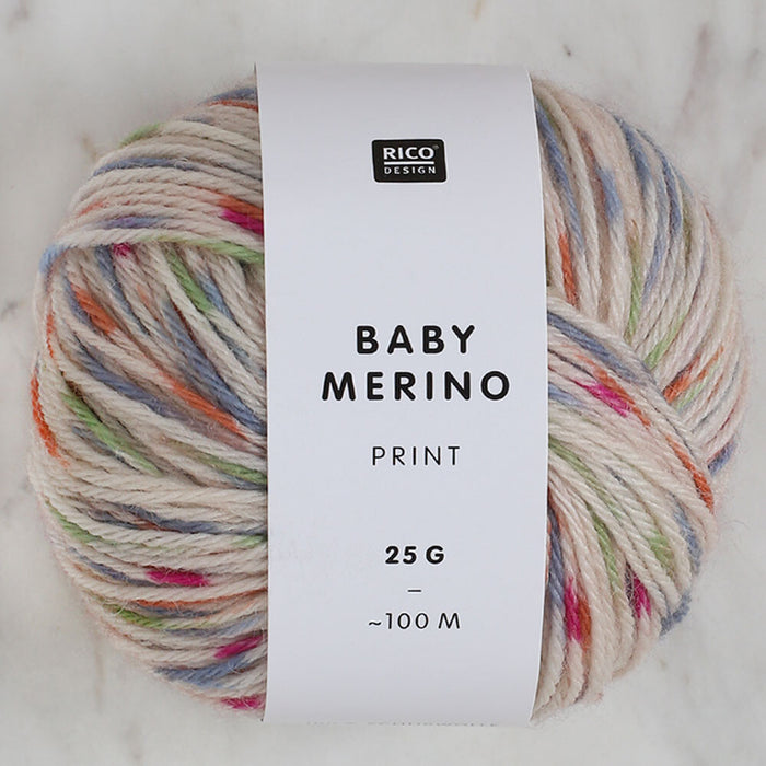Baby Merino Print 25 gr Bebek El Örgü İpi - 008