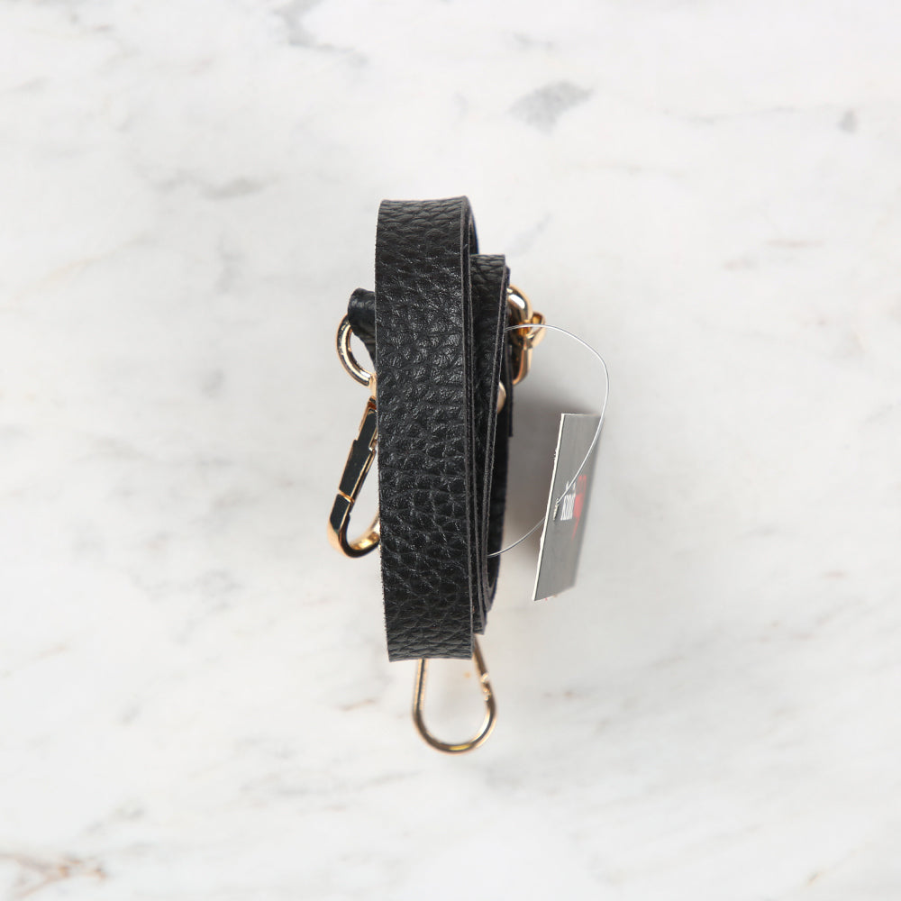 Knitme Sürgü Tokalı Çanta Askısı 135x1,5 cm Siyah BA-0001