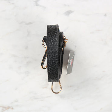 Knitme Sürgü Tokalı Çanta Askısı 135x1,5 cm Siyah BA-0001