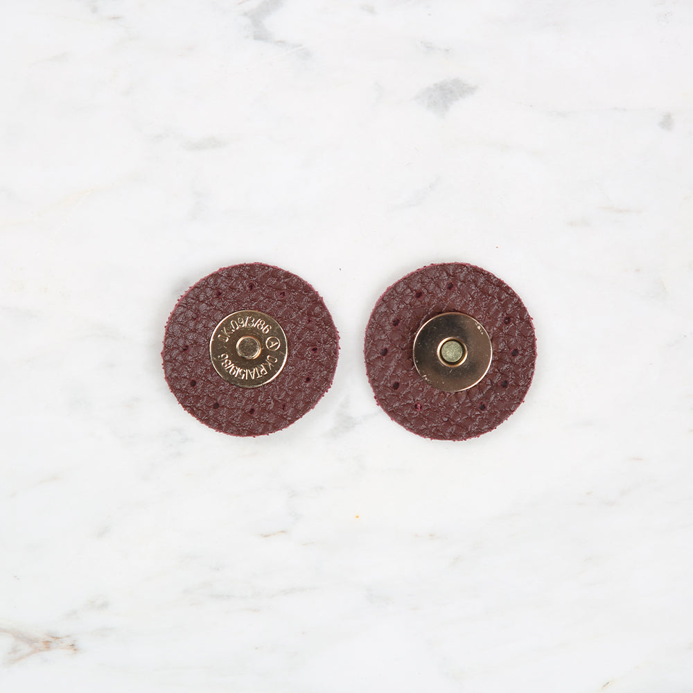 Knitme Yuvarlak Mıknatıs 4x4 cm Bordo BA-0059