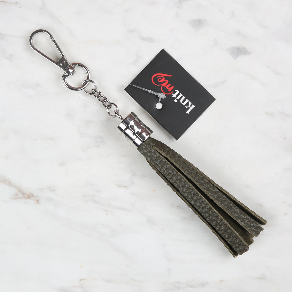 Knitme Çanta Püskülü Haki BA-0009