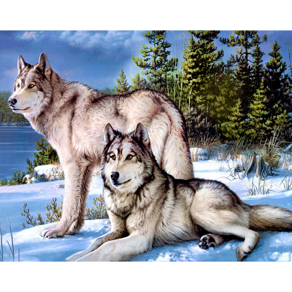Collection D Art Wolves 48 x 38 Mozaik Kit - DE409