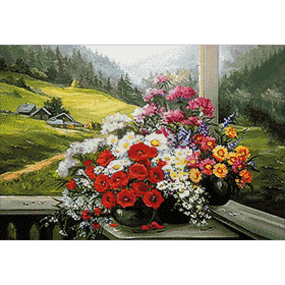 Collection D Art Alpine Bouquet 70x48 Mozaik Kit - DE677