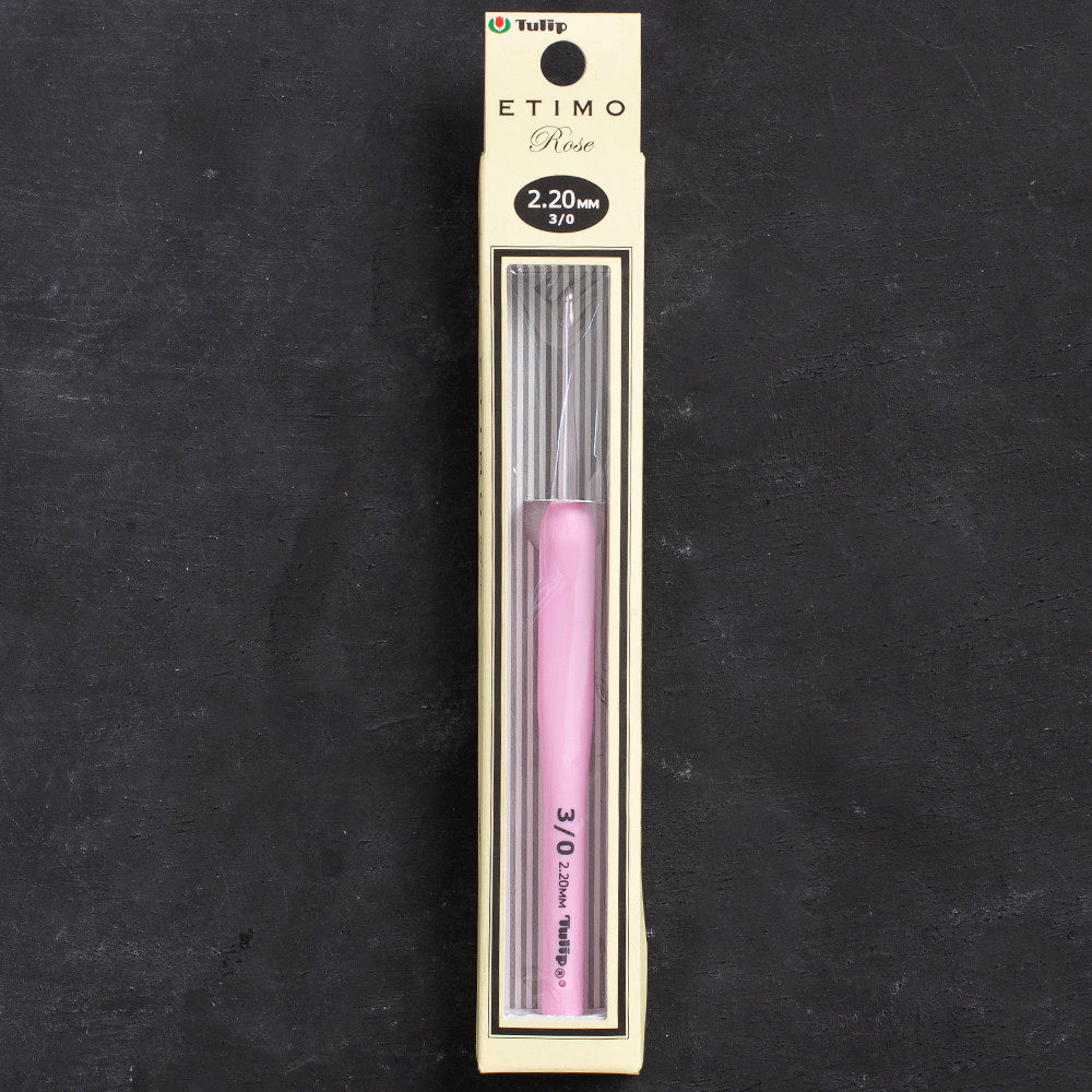 Tulip Etimo Rose 2,2 mm 14 cm Pembe Plastik Saplı Yün Tığ - TER-04e