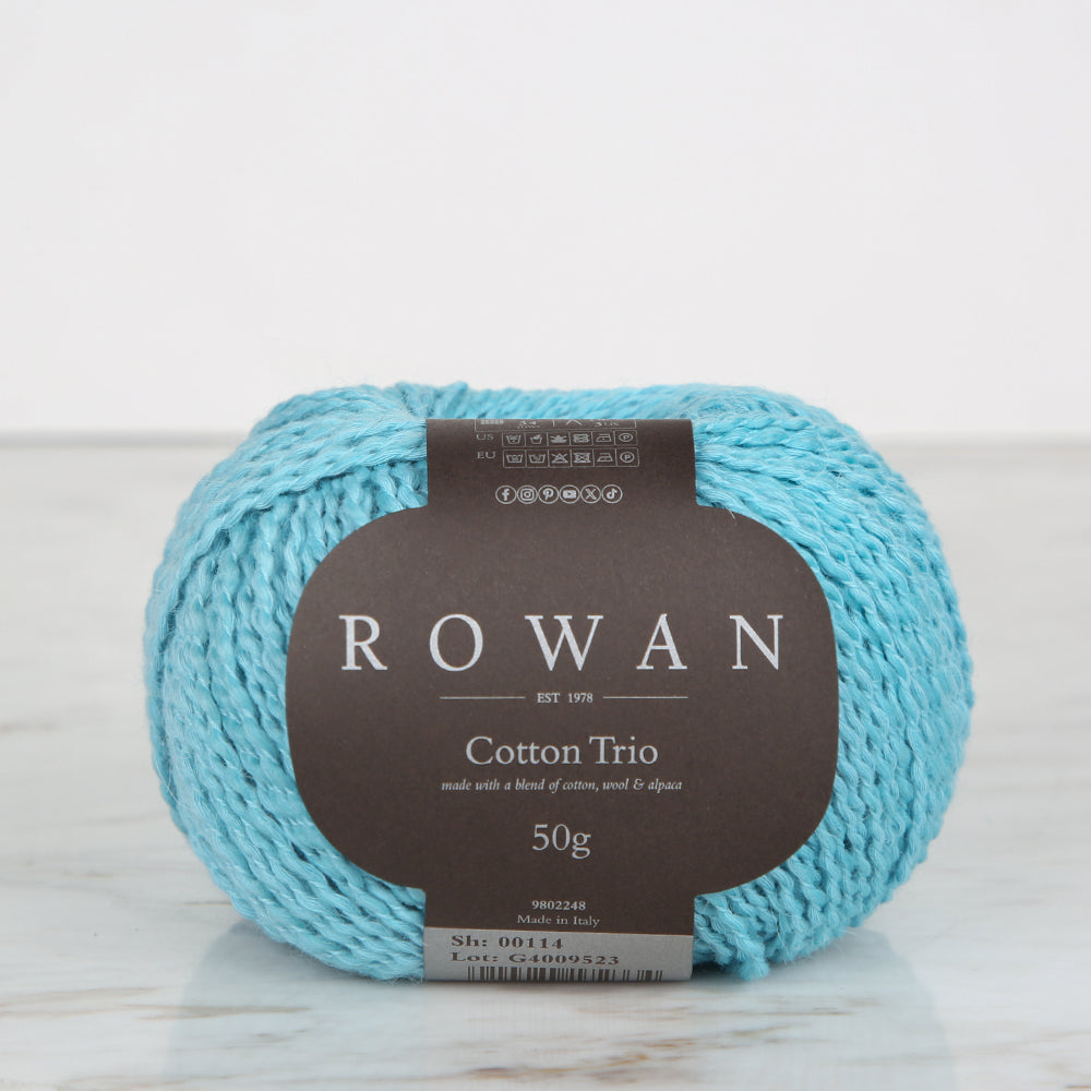 Rowan Cotton Trio Turkuaz El Örgü İpi - 00114