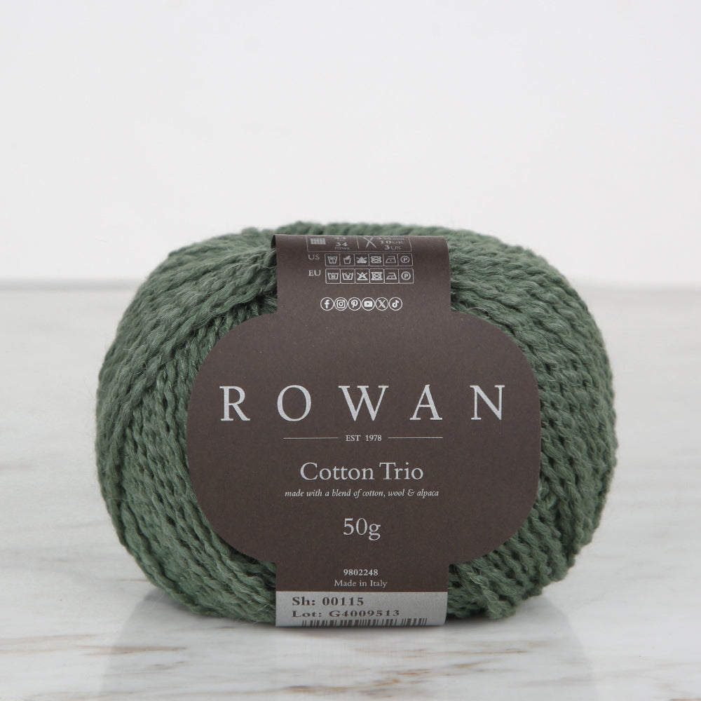 Rowan Cotton Trio Yeşil El Örgü İpi - 00115