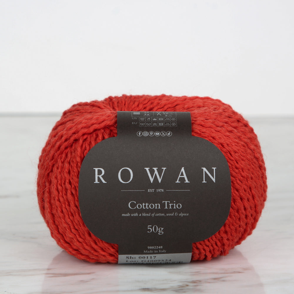 Rowan Cotton Trio Nar Çiçeği El Örgü İpi - 00117