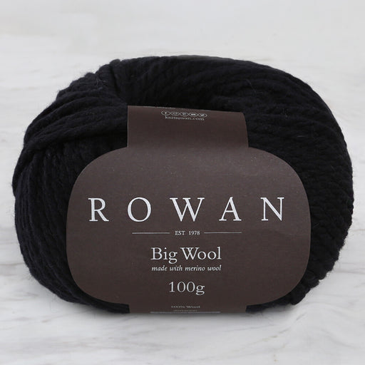 Rowan Big Wool Siyah El Örgü İpi - 00008