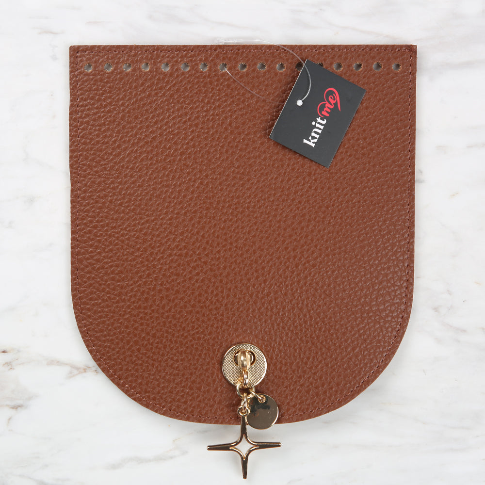 Knitme Dikişli Kilitli Kapak 18x20 cm Taba BA-0069