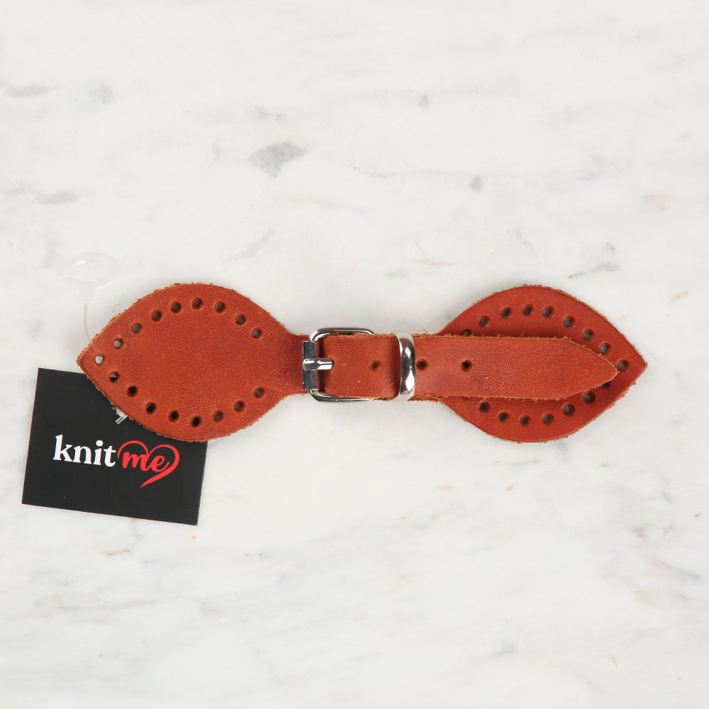 Knitme Gerçek Deri Kelebek Böce 14 cm Taba BA-0030