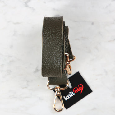 Knitme Sürgü Tokalı Çanta Askısı 130x2,5 cm Haki BA-0003