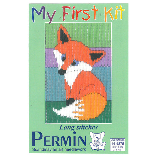 Permin My First Kit 8x12 cm Tilki Desenli Çocuk Uzun İşleme Nakış Kiti - 14-4875
