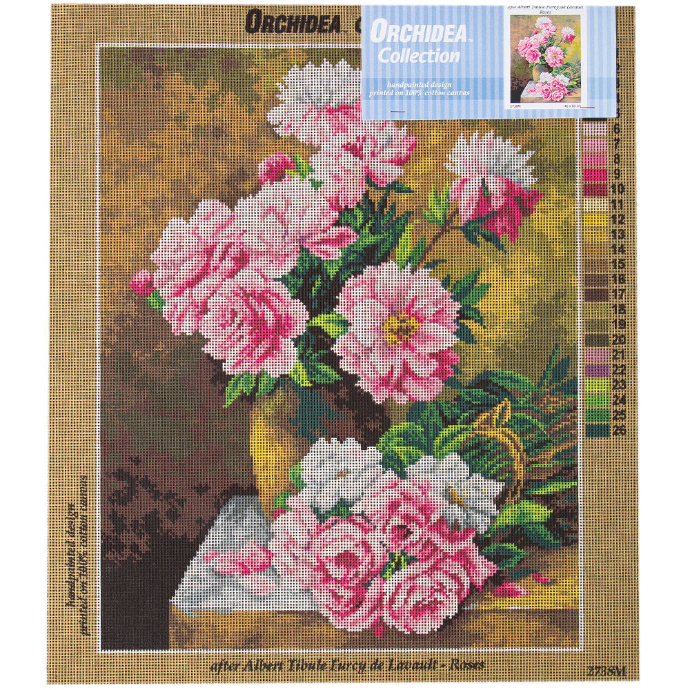 Orchidea 40x50 cm Vazoda Çiçek Baskılı Goblen