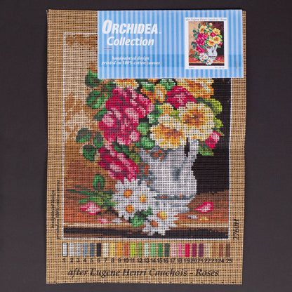 Orchidea 24x30cm Eugene Henri Cauchois Güller Baskılı Goblen - 2760H