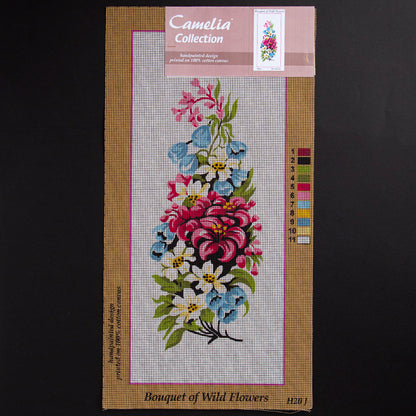 ORCHİDEA 20x50 cm Karışık Çiçekler Baskılı Goblen H20J