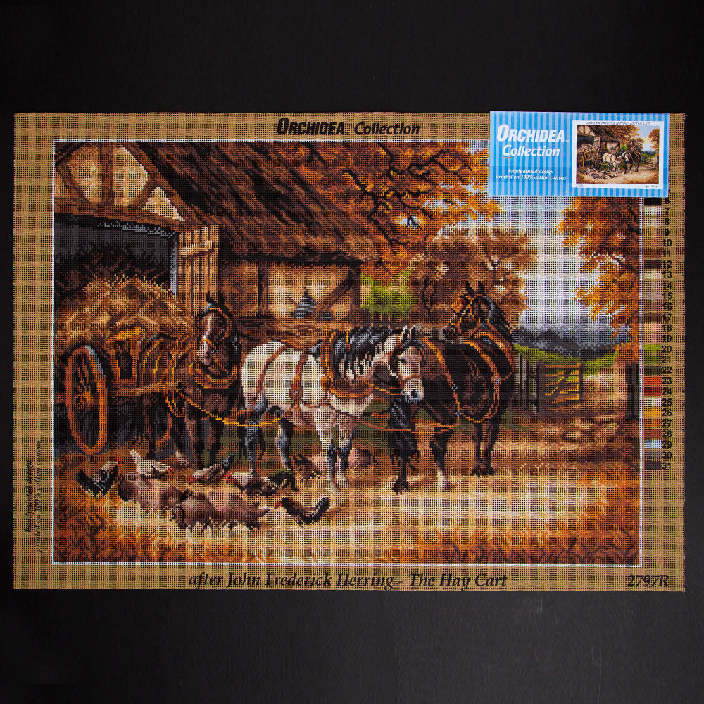 ORCHİDEA 50 x 70 cm At Arabaları Baskılı Goblen 2797R 