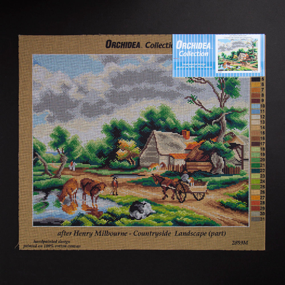 ORCHİDEA 40 x 50 cm  Çiftlik Evi Baskılı Goblen 2859M