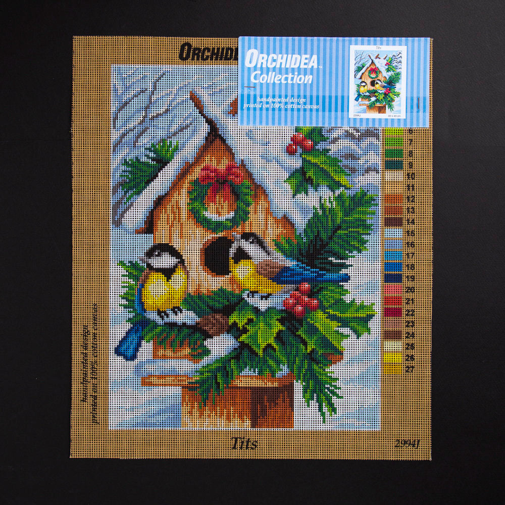 ORCHİDEA 30 x 40 cm Yuvadaki Kuşlar Baskılı Goblen 2994J