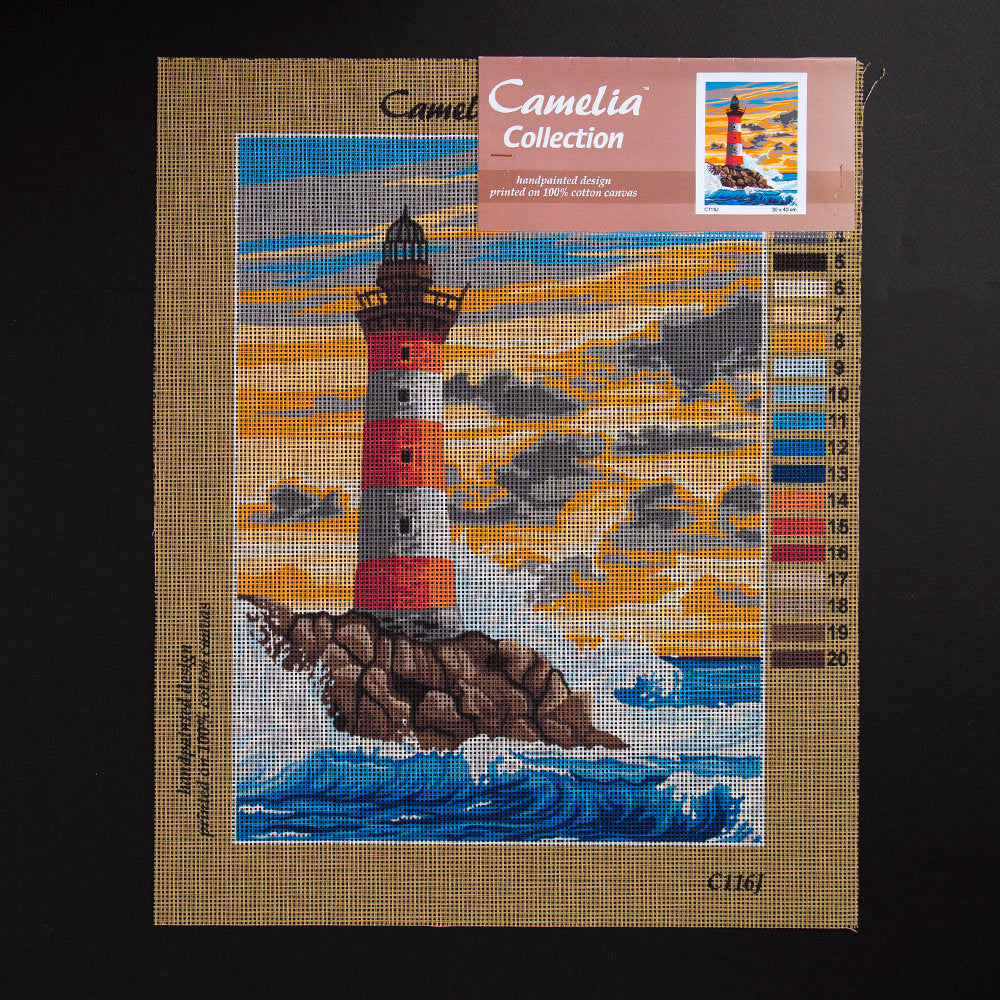 ORCHİDEA 30 x 40 cm Deniz Feneri Baskılı Goblen C116J