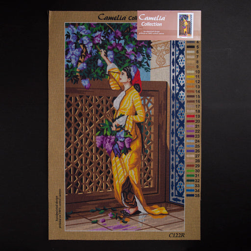 ORCHİDEA 40 x 70 cm Çiçek Toplayan Kadın Baskılı Goblen C122R 