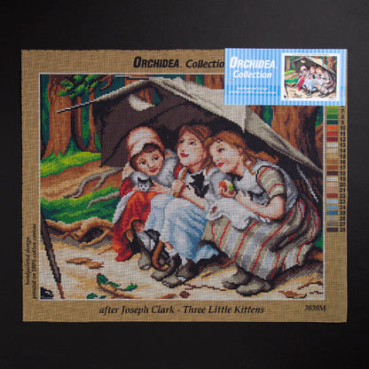 ORCHİDEA 40 x 50 cm Küçük Yavru Kediler Baskılı Goblen 3039M 