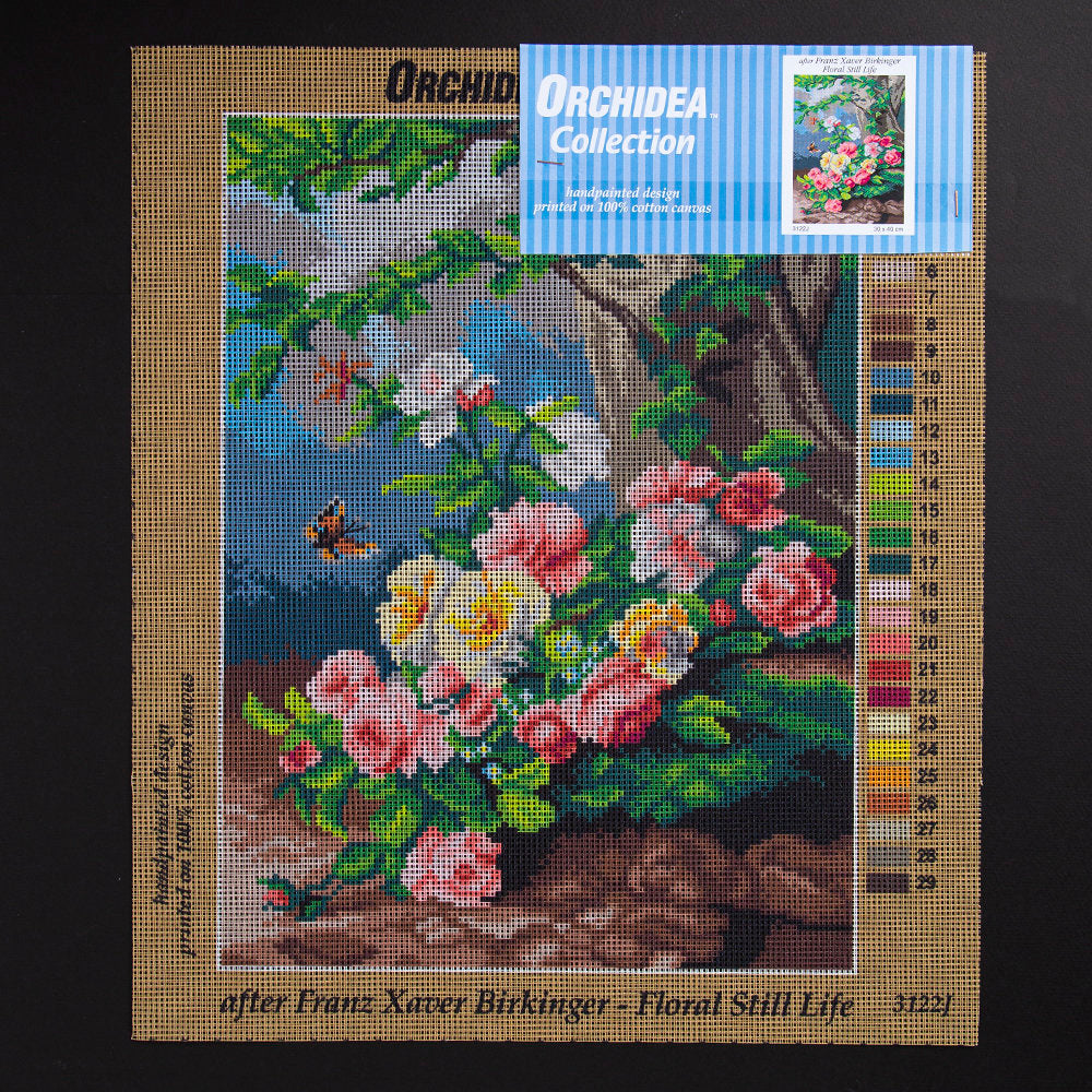 ORCHİDEA 30 x 40 cm Kır Çiçekleri Baskılı Goblen 3122J 