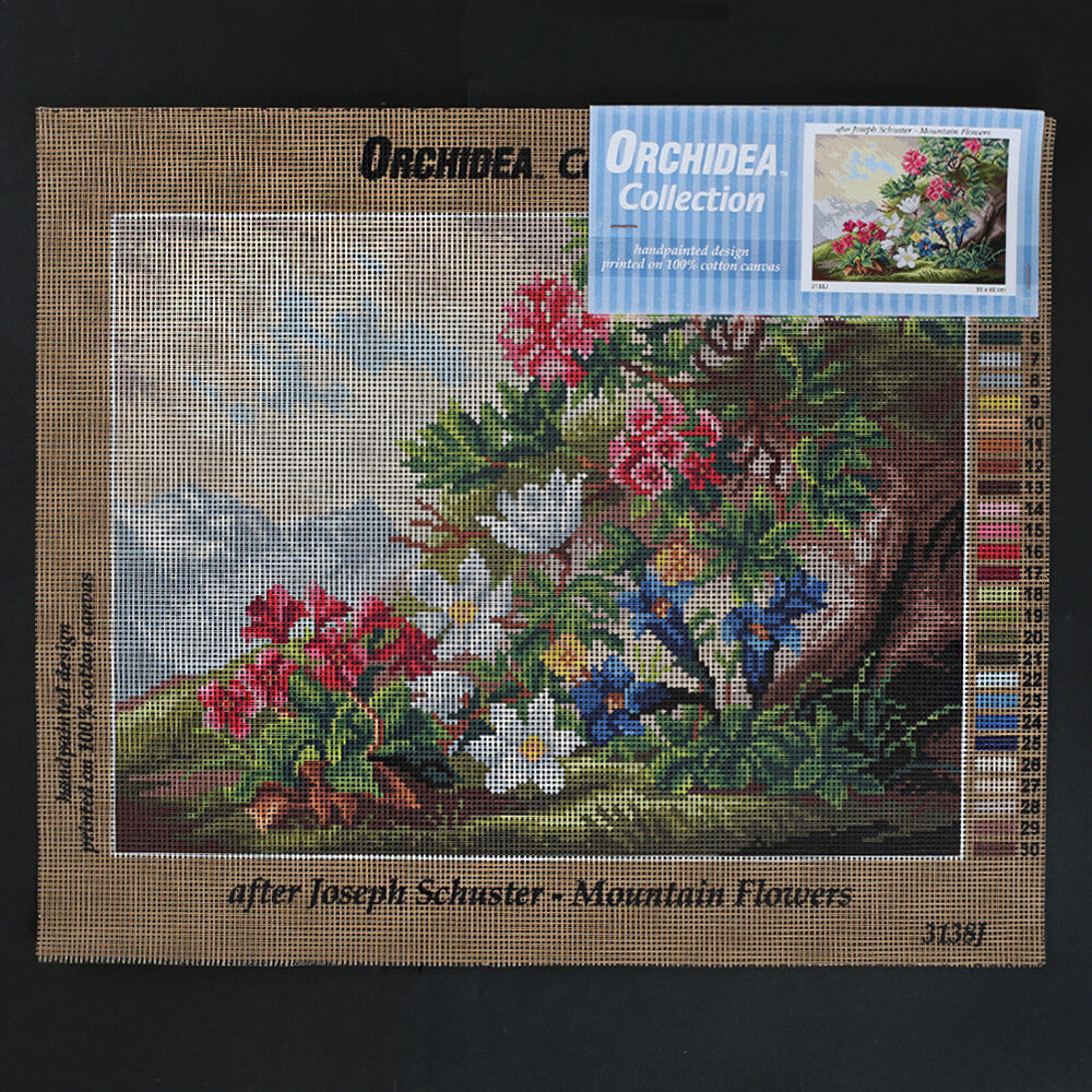 Orchidea 30x40 cm Joseph Schuster - Mountain Flowers Baskılı Goblen 3138J