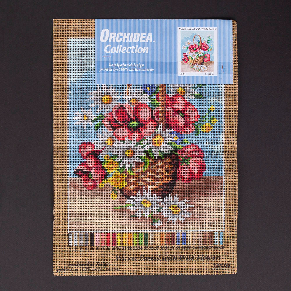 Orchidea 24x30cm Sepette Çiçekler Baskılı Goblen - 2354H