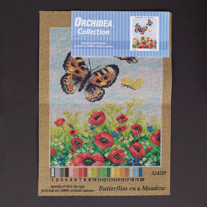 Orchidea 24x30cm Kelebekler ve Gelincikler Baskılı Goblen - 2142H