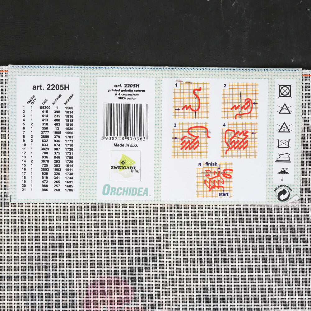 Orchidea 24x30 cm Baskılı Goblen - 2205H