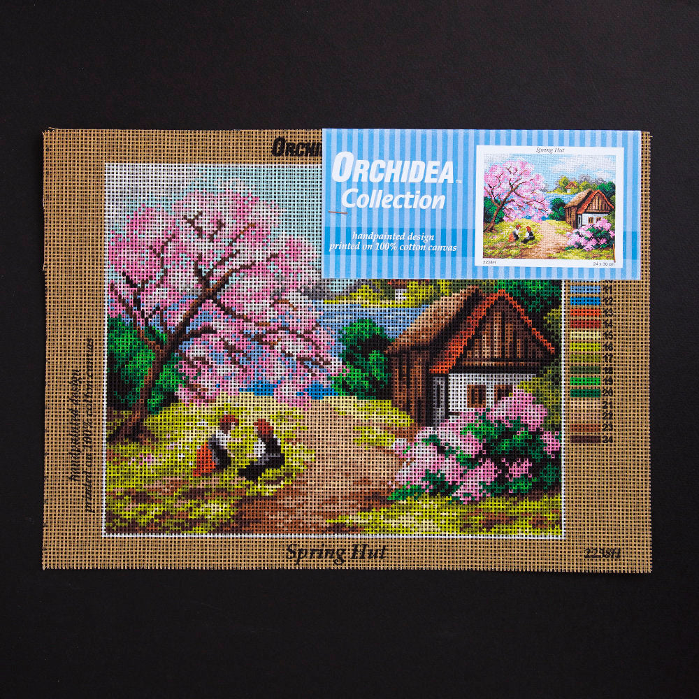 ORCHİDEA 24 x 30 cm Bahar kulübesi Baskılı Goblen 2238H