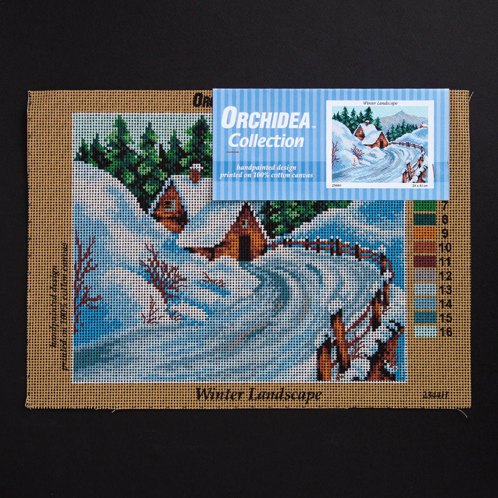 ORCHİDEA 24 x 30 cm Kış Baskılı Goblen 2344H