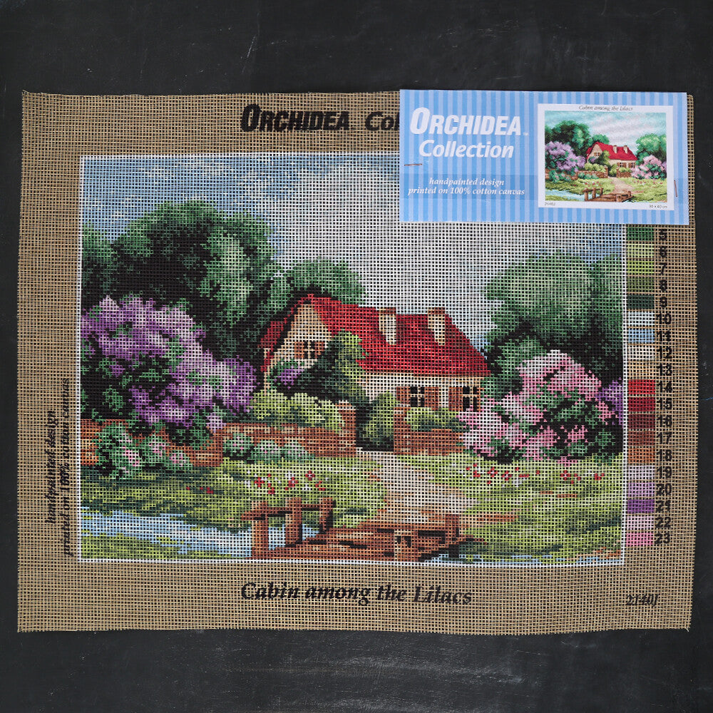 Orchidea 30x40 cm Cabin Among The lilacs Baskılı Goblen 2140J