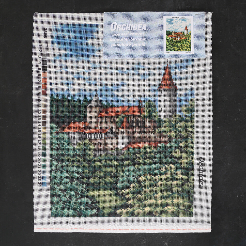 Orchidea 30x40 cm Krivoklat Castle Baskılı Goblen 2386J