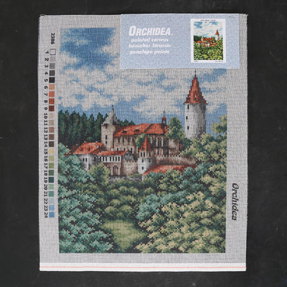 Orchidea 30x40 cm Krivoklat Castle Baskılı Goblen 2386J